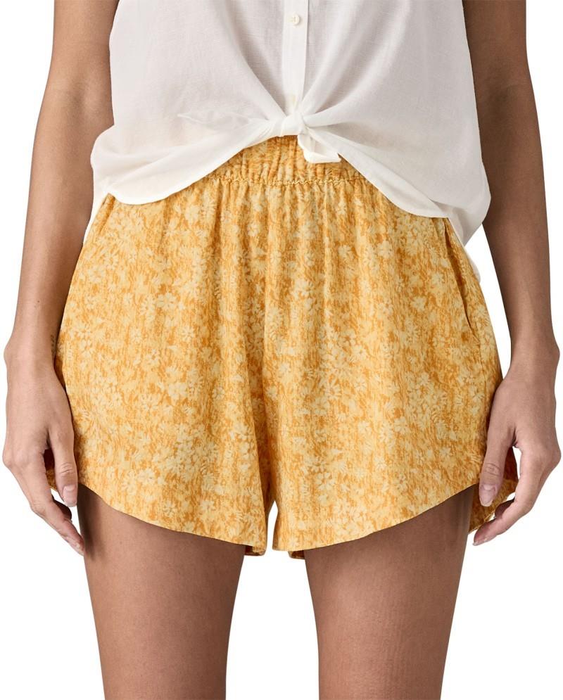 Garden Island Shorts, 3.5" Inseam - Womens - wildflower pastel / beeswax tan 1