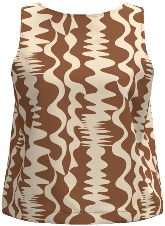 Garden Island Tank - Womens - squiggles / earthworm brown 1