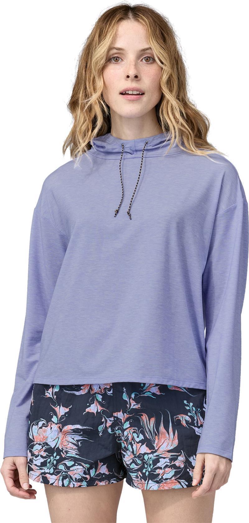 Glorya Hooded LS Top - Womens - Pale Periwinkle 2