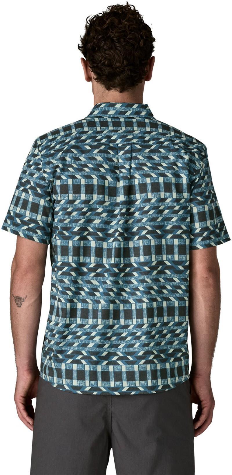 Go To SS Shirt - Mens - climbing stripe / still blue 1