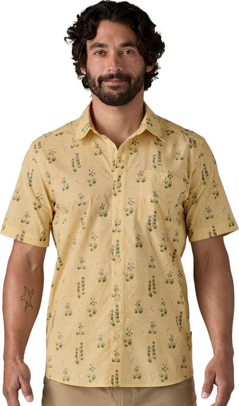Go To SS Shirt - Mens - lupine trail / beeswax tan 1