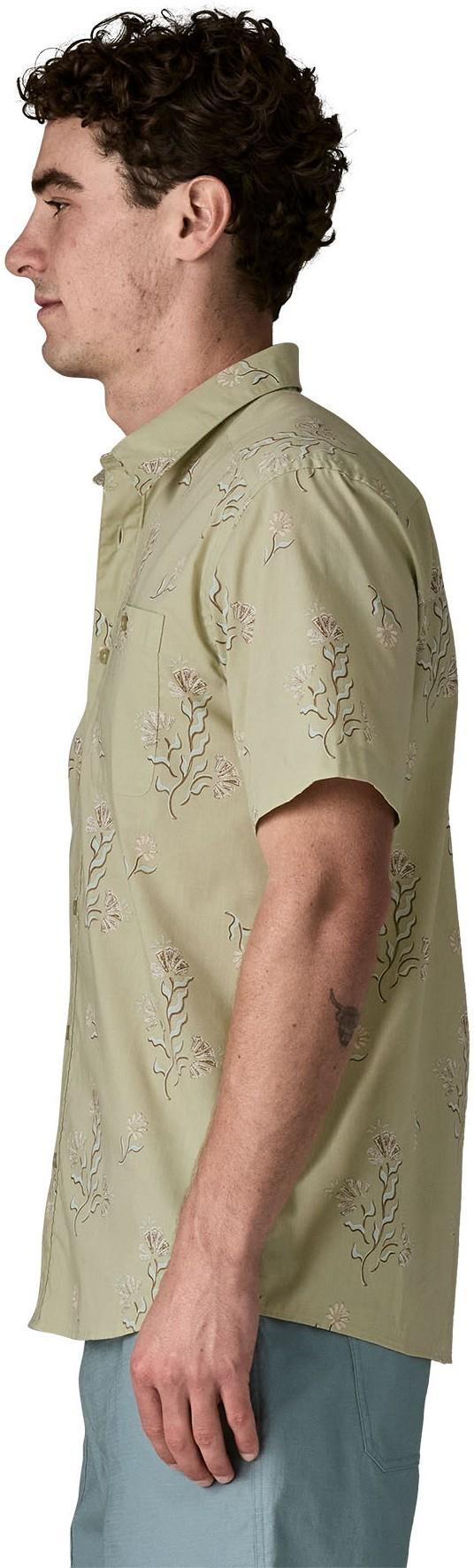 Go To SS Shirt - Mens - ocean blooms / weathered stone 1