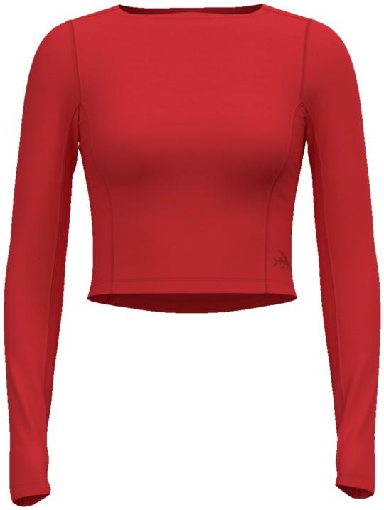 High-Neck LS Rashguard - Womens - atlas red 1