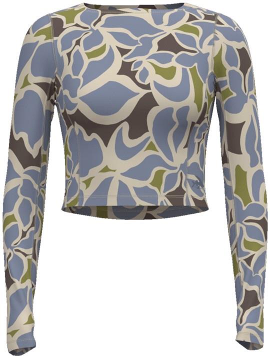 High-Neck LS Rashguard - Womens - intertidal / ghost blue 1