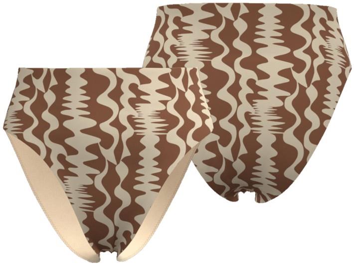 High Waist Bottoms - Womens - squiggles / earthworm brown 1