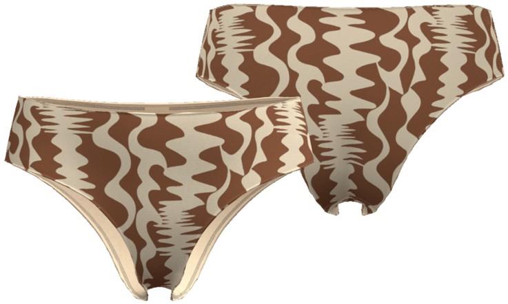 Hipster Cheeky Bottoms - Womens - squiggles / earthworm brown 1