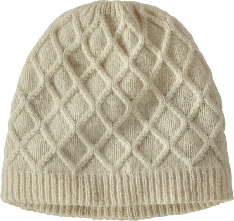 Honeycomb Knit Beanie - Womens - birch white 1