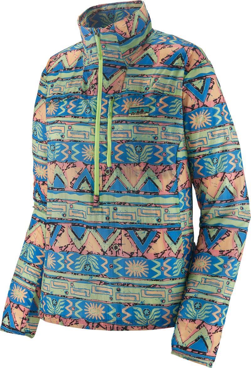 Houdini Stash 1/2 Zip Pullover - Womens - high hopes geo / salamander green 1