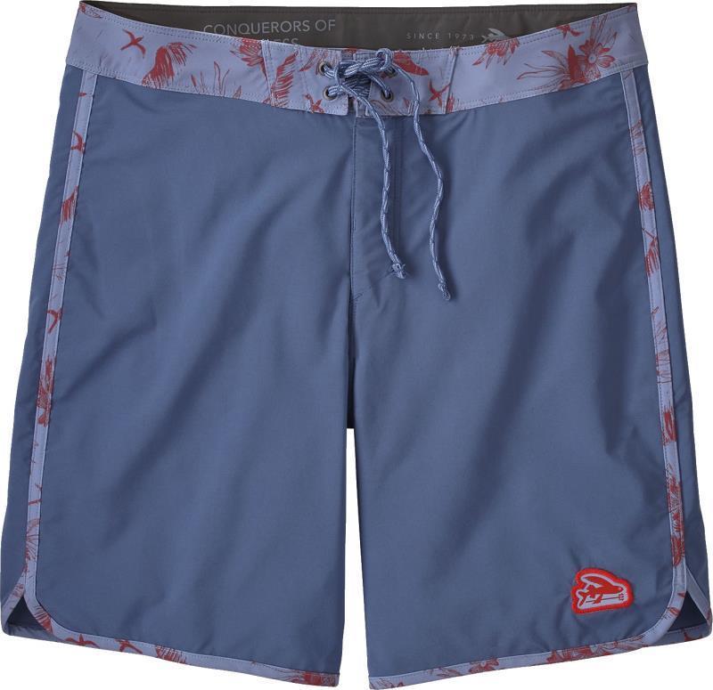 Hydropeak Scallop Boardshorts, 18" Inseam - Mens - Flying Fish Patch / Current Blue 1