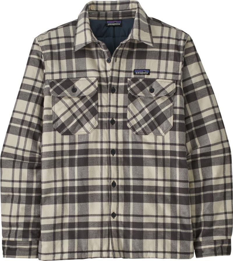 Insulated Organic Cotton Midweight Fjord Flannel Shirt - Mens - Ice Caps / Smolder Blue 1