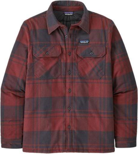 Insulated Organic Cotton Midweight Fjord Flannel Shirt - Mens - Live Oak / Sequoia Red 1