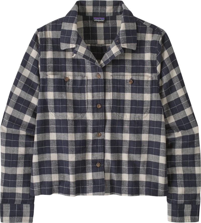 Lightweight Fjord Flannel Camp Shirt - Womens - evergreen fjord / smolder blue 1