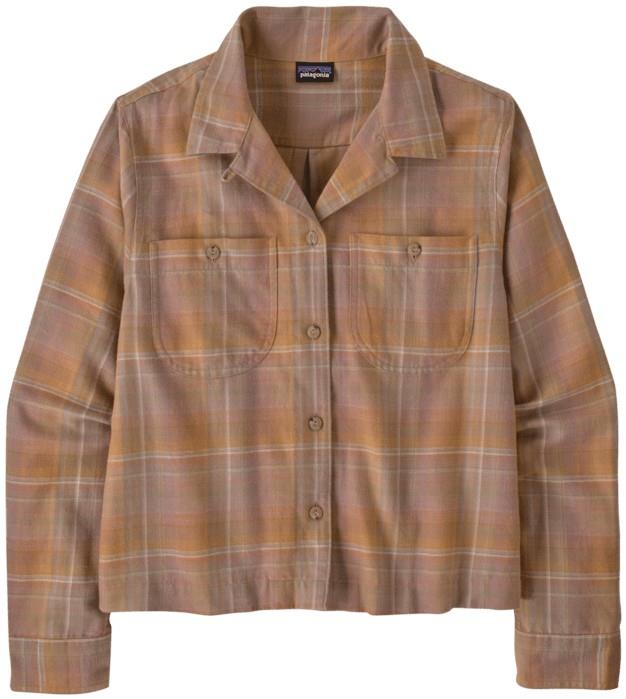 Lightweight Fjord Flannel Camp Shirt - Womens - ice fall / moonrise taupe 1