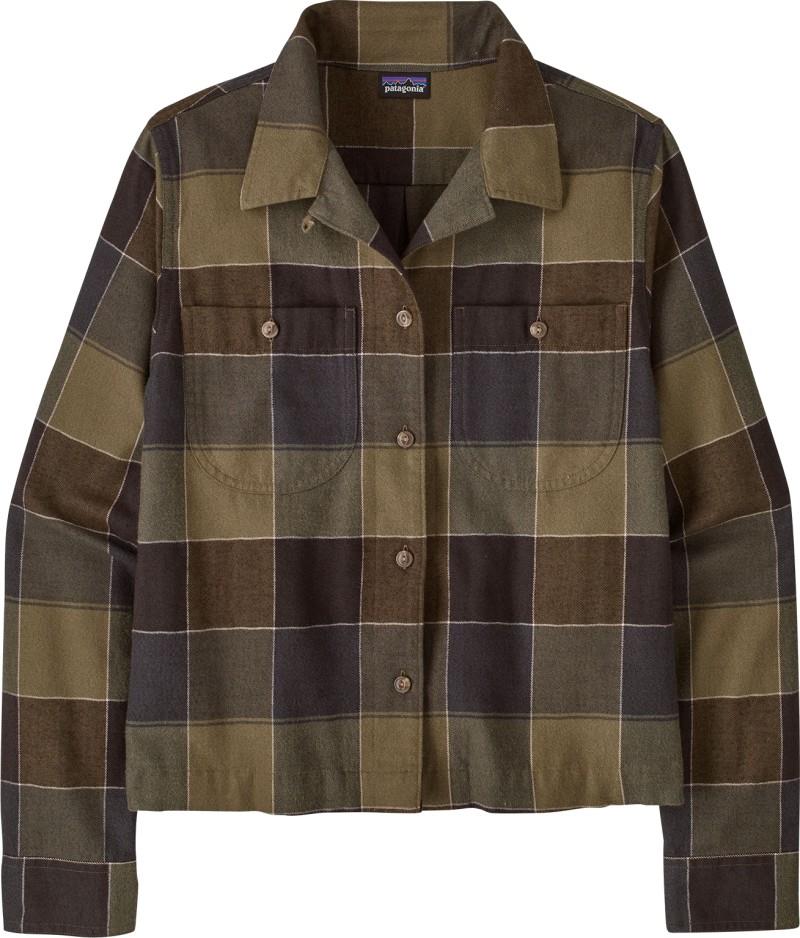 Lightweight Fjord Flannel Camp Shirt - Womens - snow owl / basin green 1