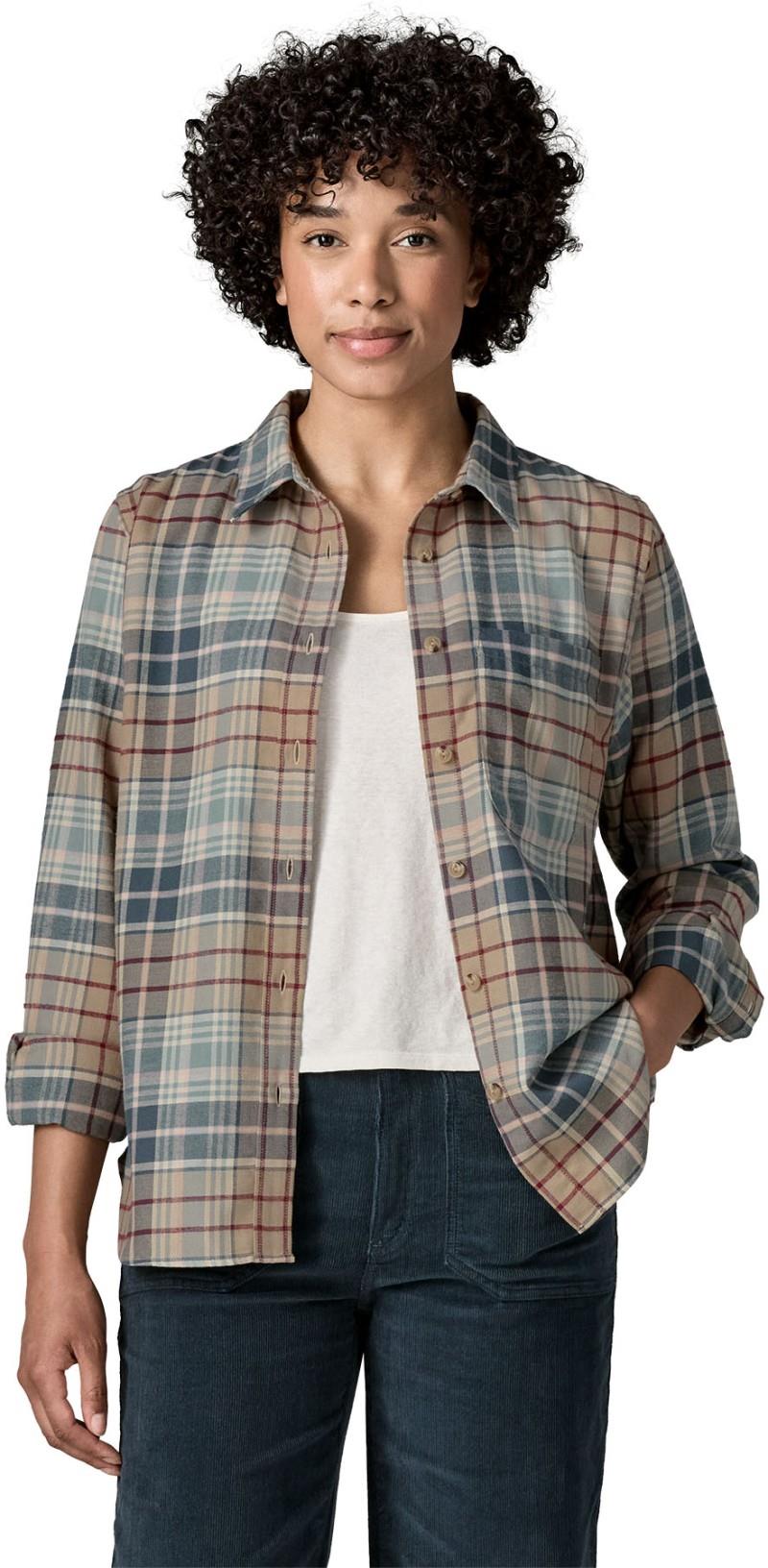 Lightweight Fjord Flannel Shirt - Womens - depth / blue sage 1