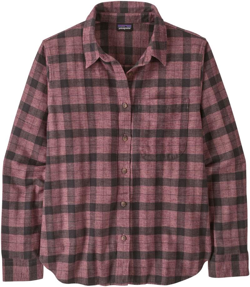 Lightweight Fjord Flannel Shirt - Womens - evergreen fjord / berry fig 1