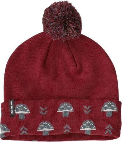 Lightweight Powder Town Beanie - Mushroom Knit / Wax Red 2