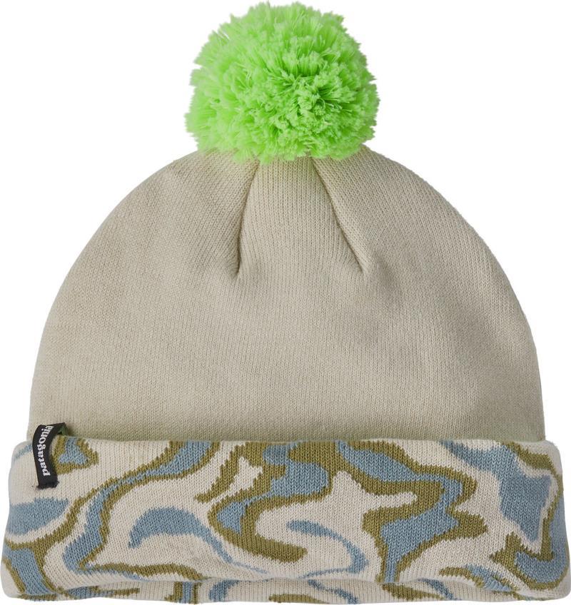 Lightweight Powder Town Beanie - swirling earth / thermal blue 1