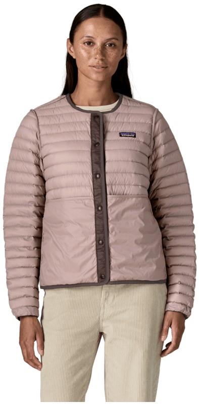 Lightweight Reversible Down Sweater Cardigan - Womens - den brown 1