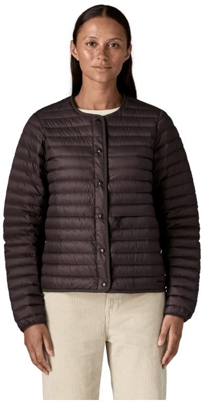 Lightweight Reversible Down Sweater Cardigan - Womens - den brown 1