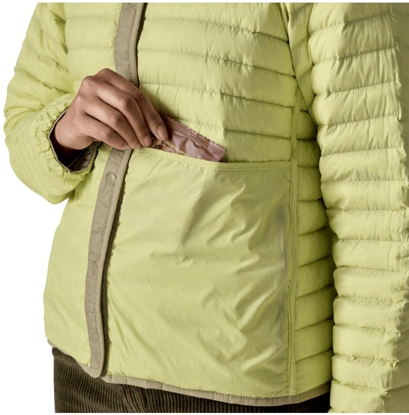 Lightweight Reversible Down Sweater Cardigan - Womens - weathered stone 1