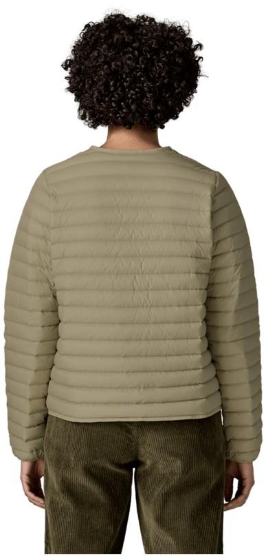 Lightweight Reversible Down Sweater Cardigan - Womens - weathered stone 1