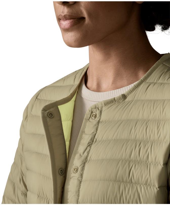 Lightweight Reversible Down Sweater Cardigan - Womens - weathered stone 1