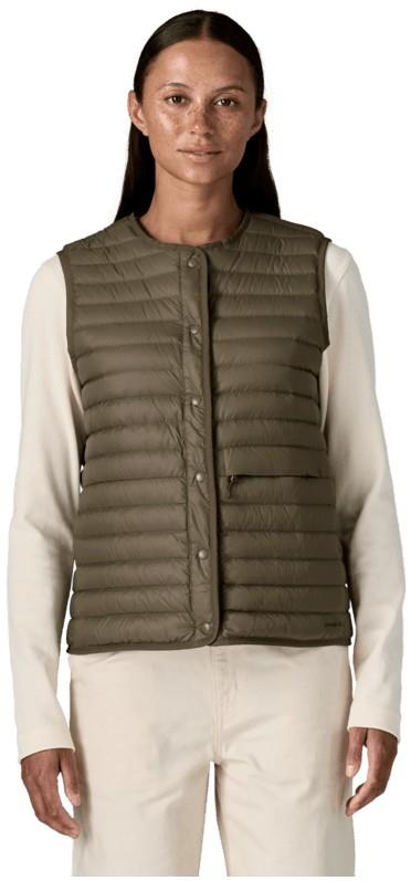 Lightweight Reversible Down Sweater Vest - Womens - basin green 1