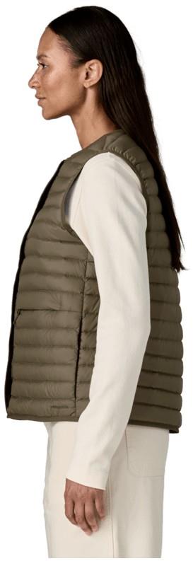 Lightweight Reversible Down Sweater Vest - Womens - basin green 1