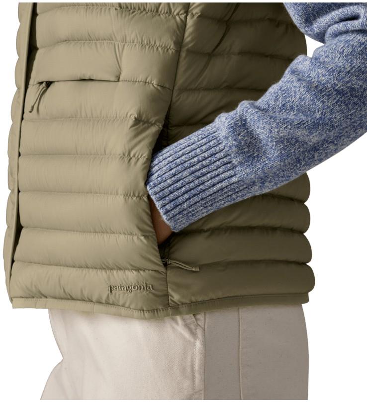 Lightweight Reversible Down Sweater Vest - Womens - weathered stone 1