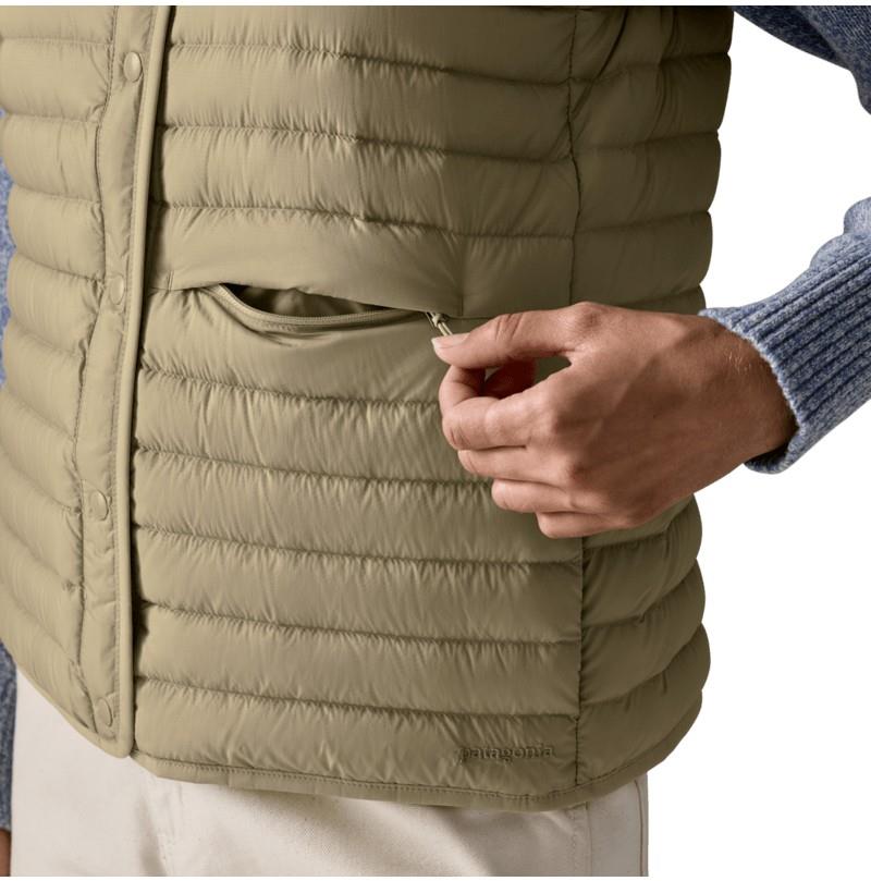 Lightweight Reversible Down Sweater Vest - Womens - weathered stone 1