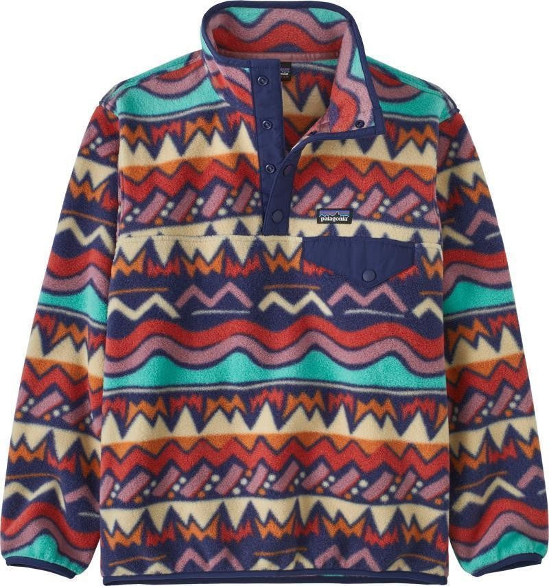 Lightweight Synchilla Snap-T Pullover - Kids - lofoten geo / sound blue 1