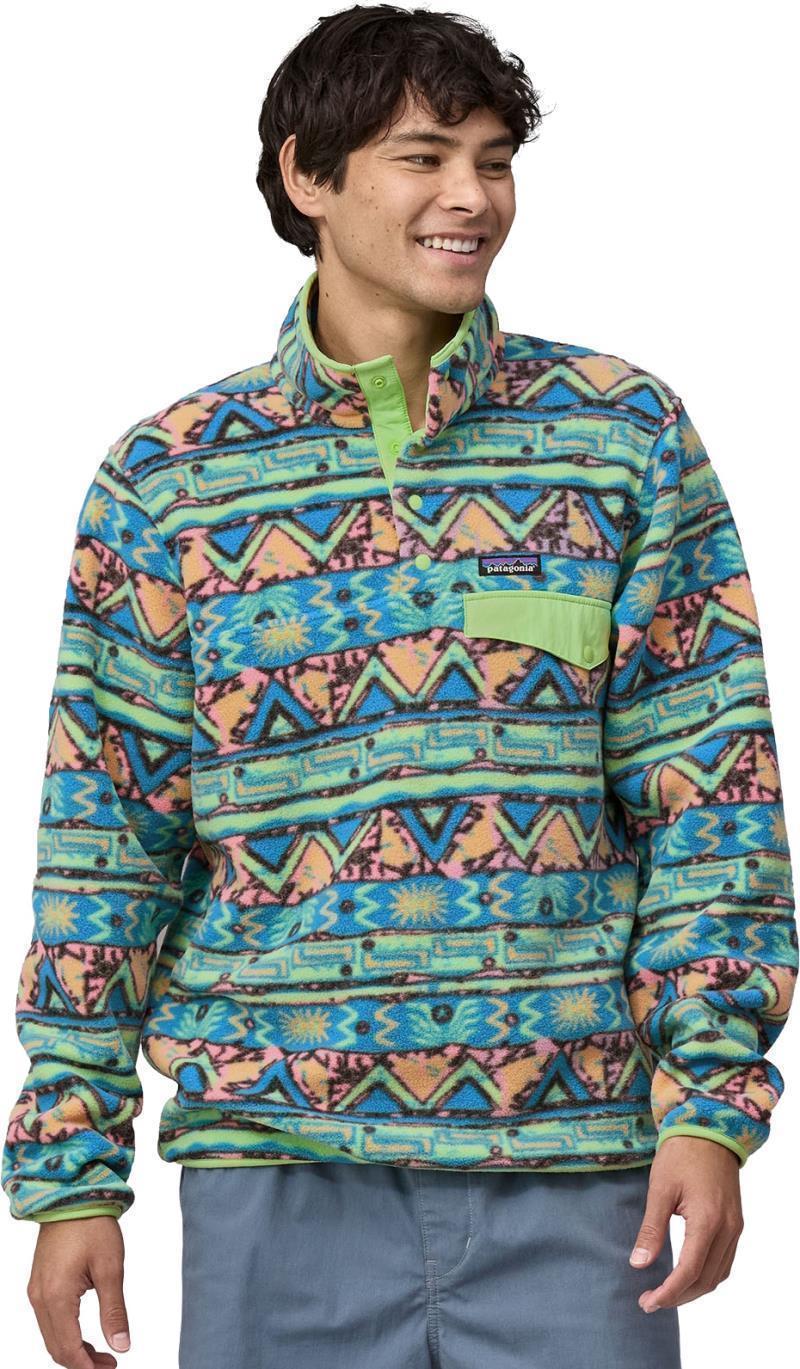 Lightweight Synchilla Snap-T Pullover - Mens - High Hopes Geo / Salamander Green 2