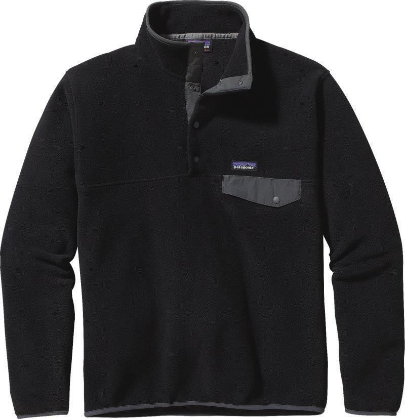 Lightweight Synchilla Snap-T Pullover - Mens - black w/forge grey 1