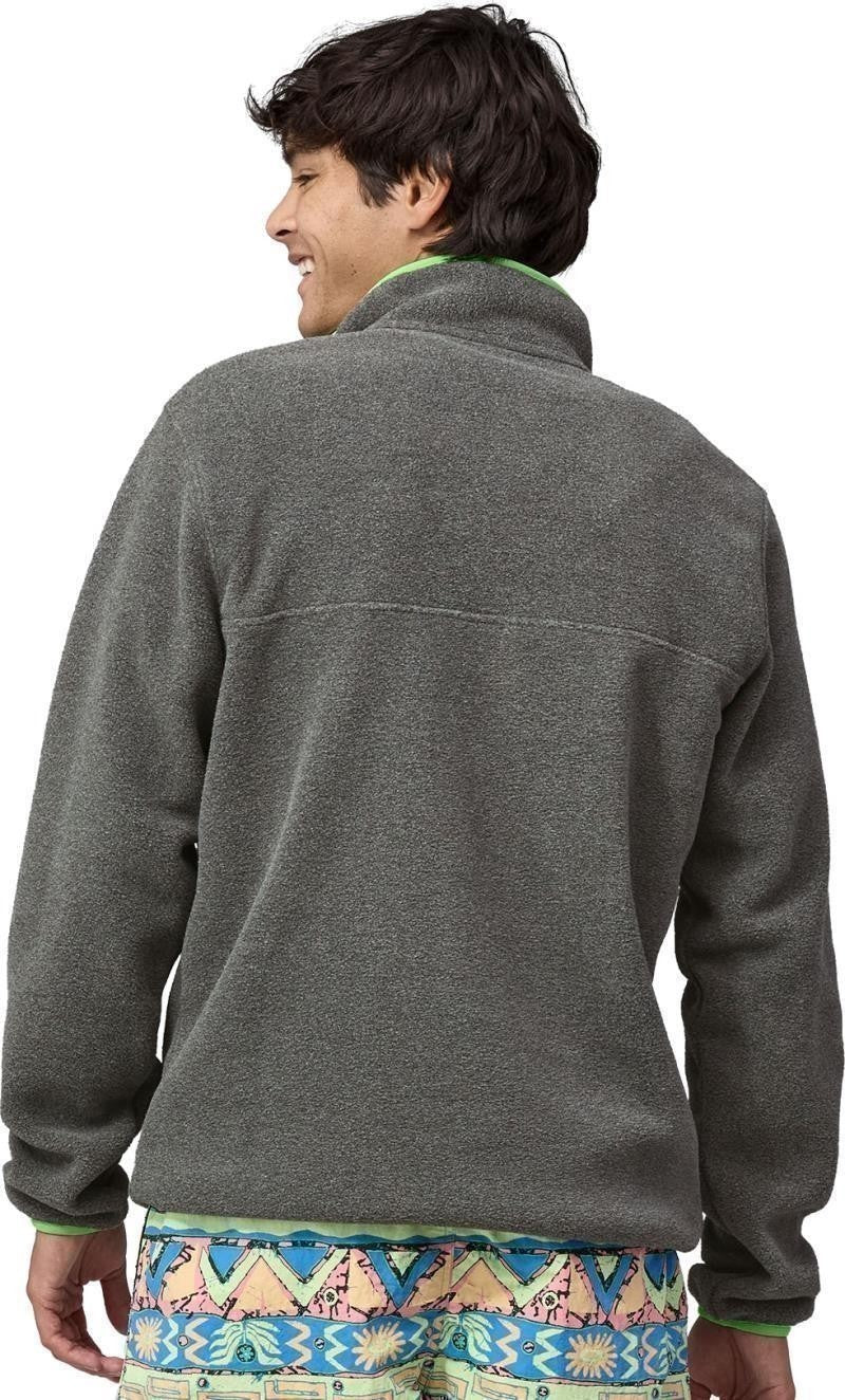 Lightweight Synchilla Snap-T Pullover - Mens - nickel w/salamander green 1