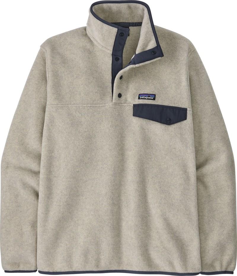 Lightweight Synchilla Snap-T Pullover - Mens - oatmeal heather w/new navy 1