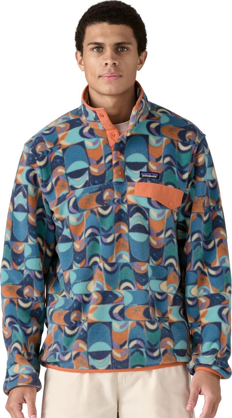 Lightweight Synchilla Snap-T Pullover - Mens - swallowtail geo / still blue 1