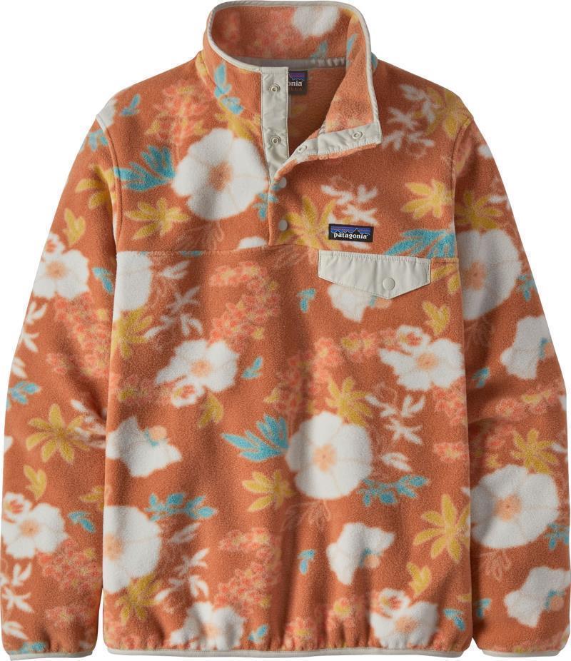 Lightweight Synchilla Snap-T Pullover - Womens - flower power big / toasted peach 1