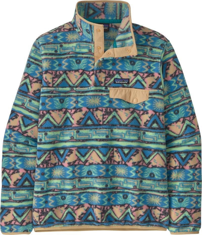 Lightweight Synchilla Snap-T Pullover - Womens - high hopes geo / salamander green 1
