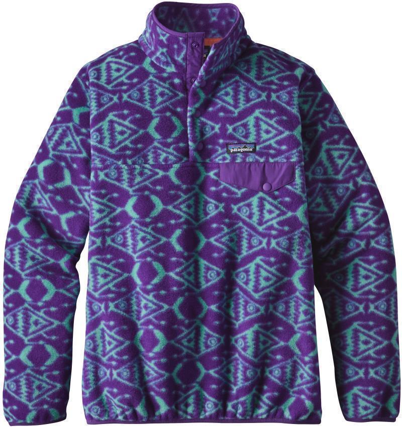 Lightweight Synchilla Snap-T Pullover - Womens - ikat fish big / purple 1