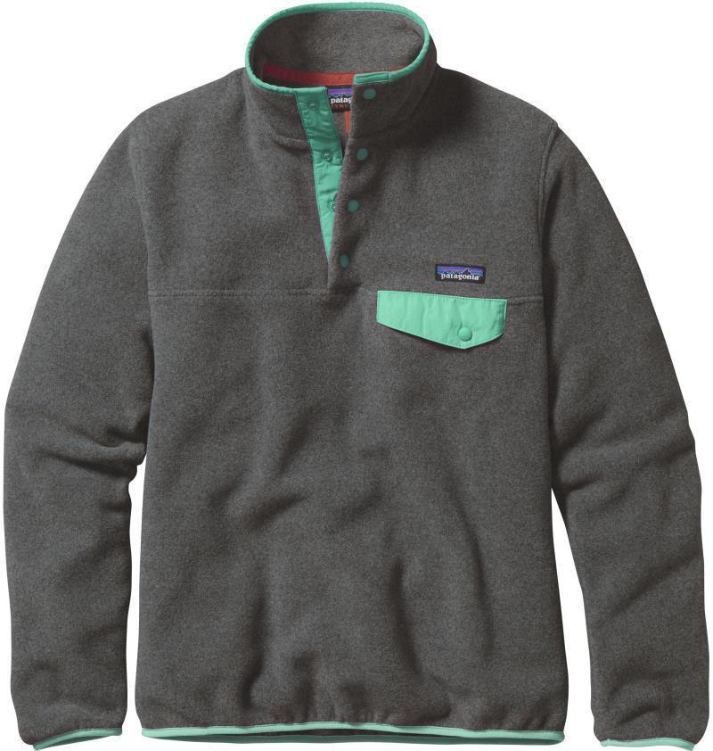 Lightweight Synchilla Snap-T Pullover - Womens - nickel w/galah green 1