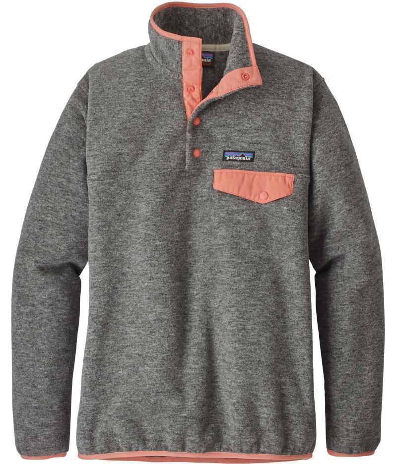 Lightweight Synchilla Snap-T Pullover - Womens - nickel w/peak pink 1