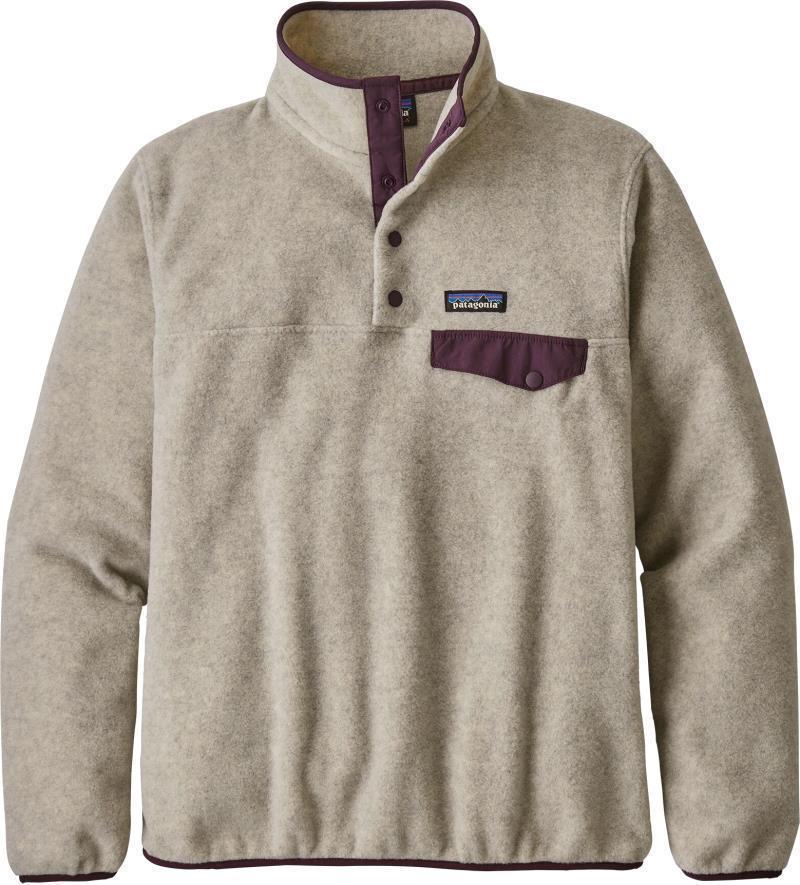 Lightweight Synchilla Snap-T Pullover - Womens - oatmeal heather w/deep plum 1