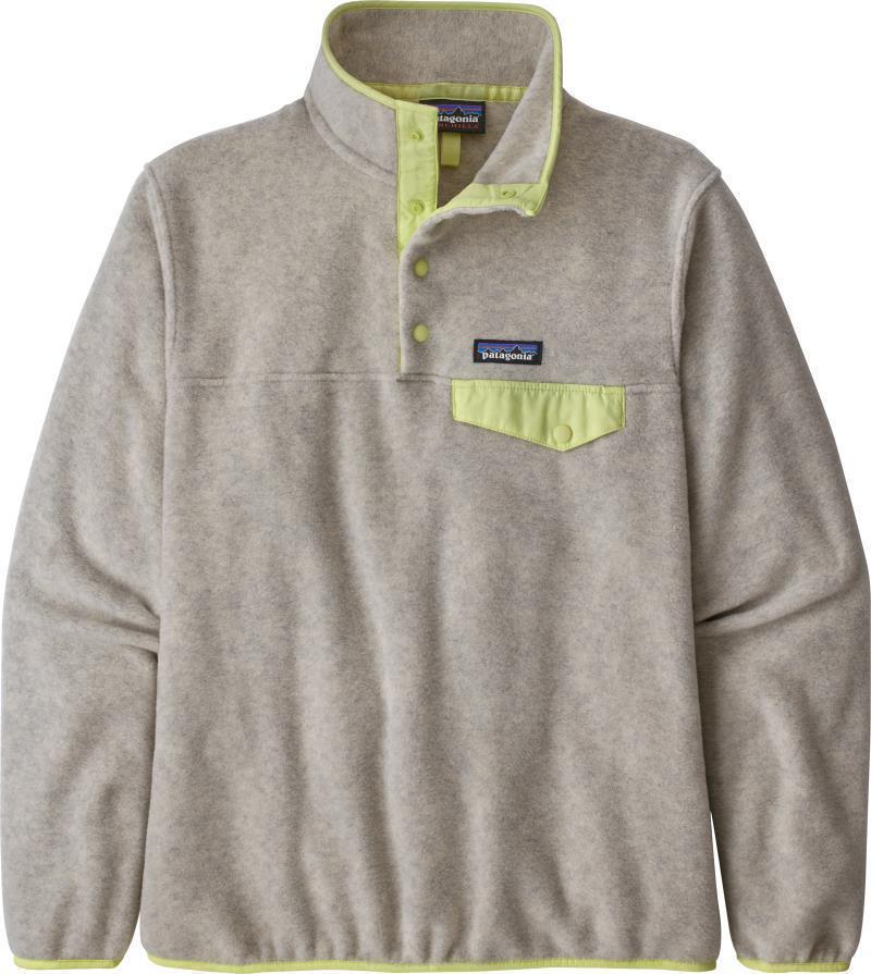 Lightweight Synchilla Snap-T Pullover - Womens - oatmeal heather w/jellyfish yellow 1
