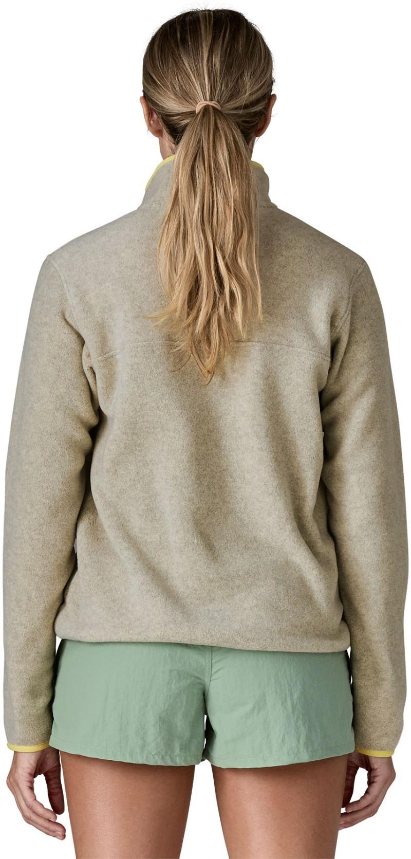 Lightweight Synchilla Snap-T Pullover - Womens - oatmeal heather w/nearly green 1