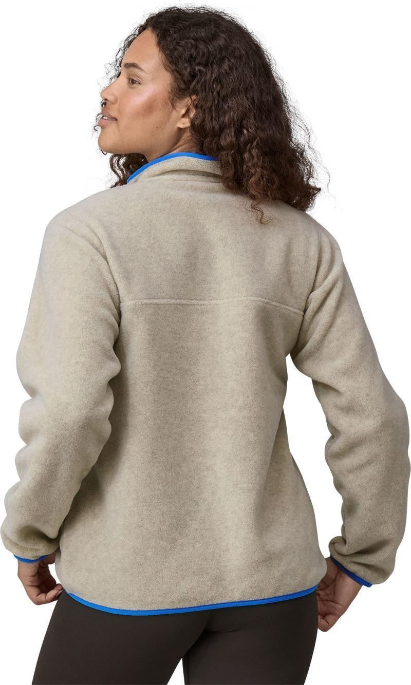 Lightweight Synchilla Snap-T Pullover - Womens - oatmeal heather w/vessel blue 1