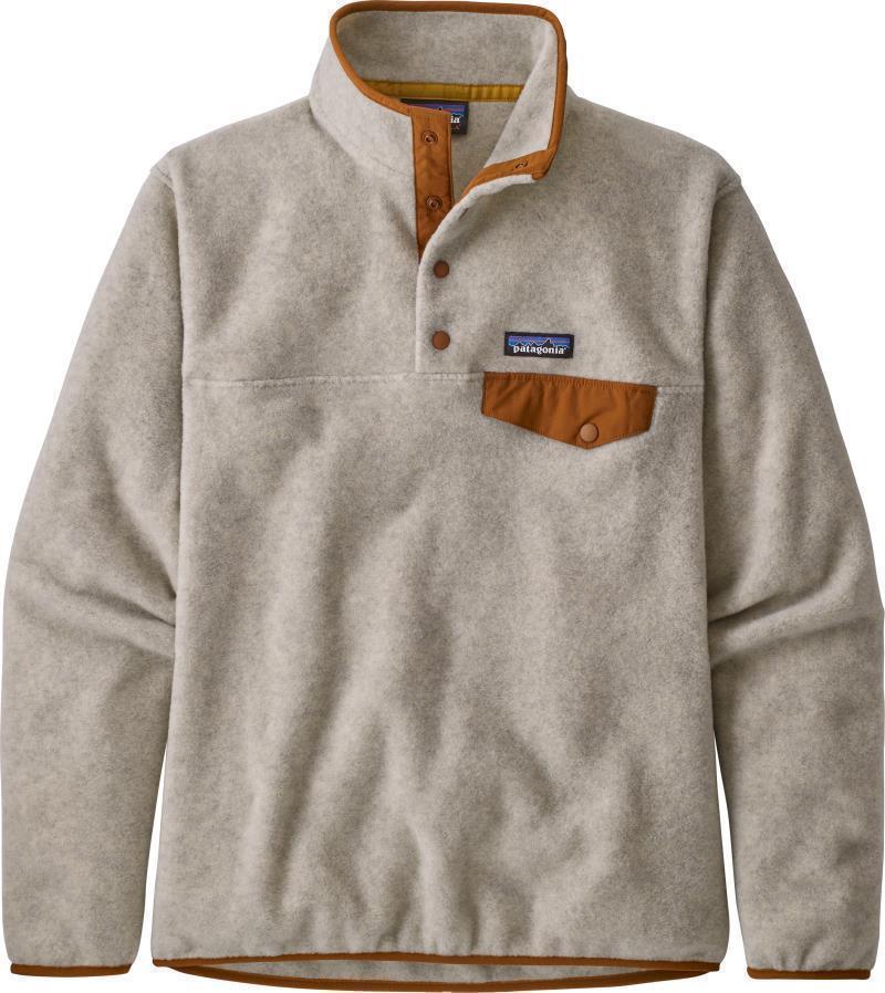 Lightweight Synchilla Snap-T Pullover - Womens - oatmeal heather w/wood brown 1