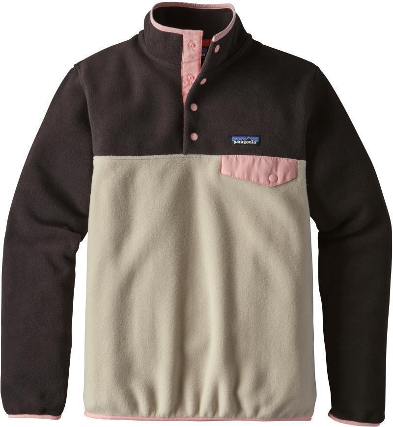 Lightweight Synchilla Snap-T Pullover - Womens - pelican w/ink black 1