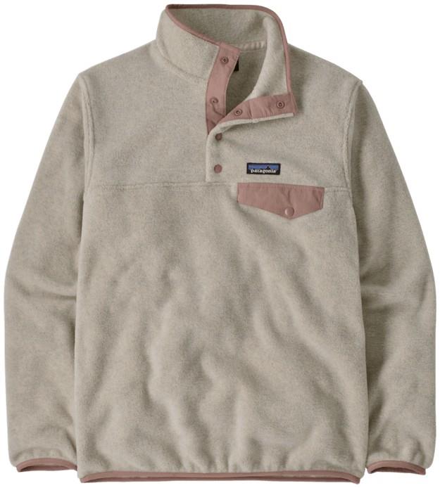 Lightweight Synchilla Snap Tee Pullover - Womens - oatmeal heather w/moonrise taupe 1