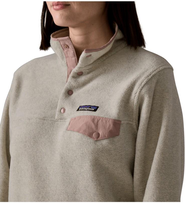 Lightweight Synchilla Snap Tee Pullover - Womens - oatmeal heather w/moonrise taupe 1